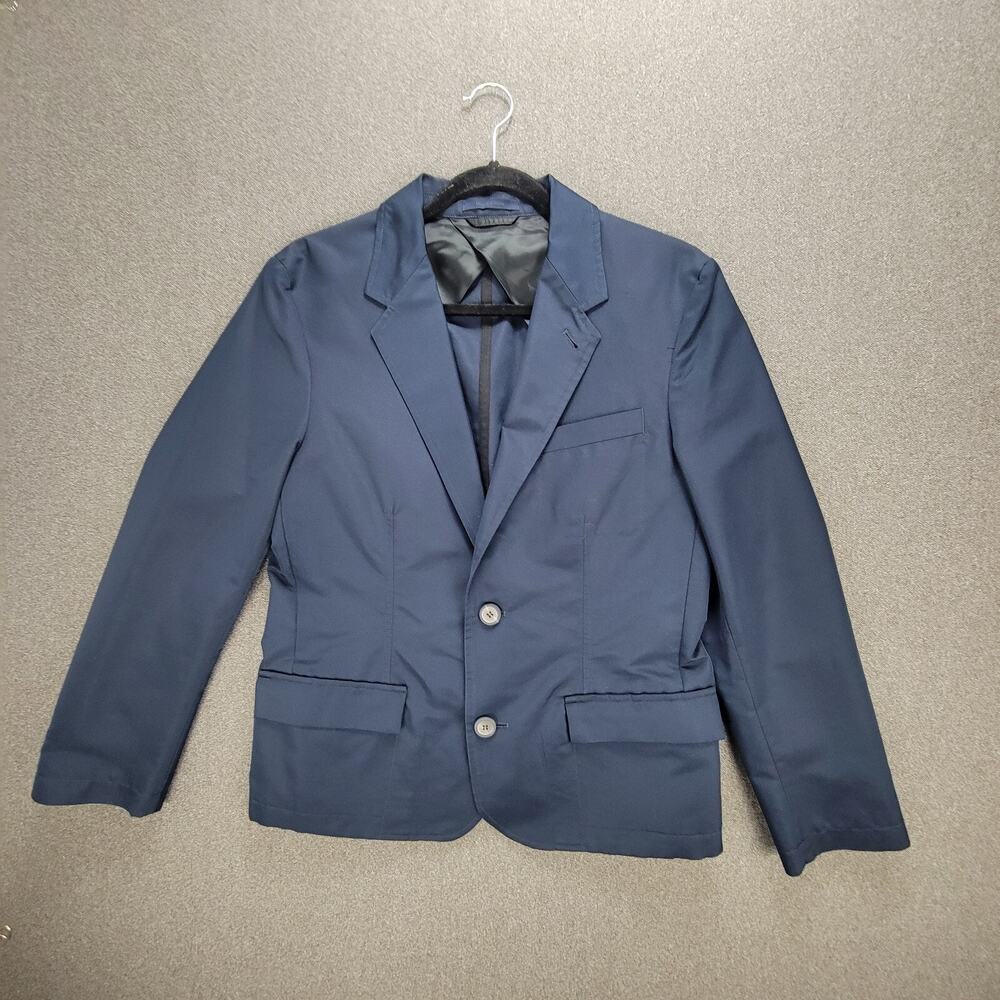Lanvin Blazer Mens 46 Blue Wool Blend Single Vent Sportscoat READ